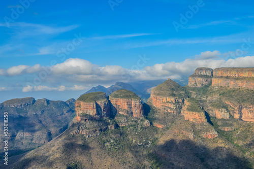 Blyde river canyon and Three rondawel in the panorama route in Mpumalanga