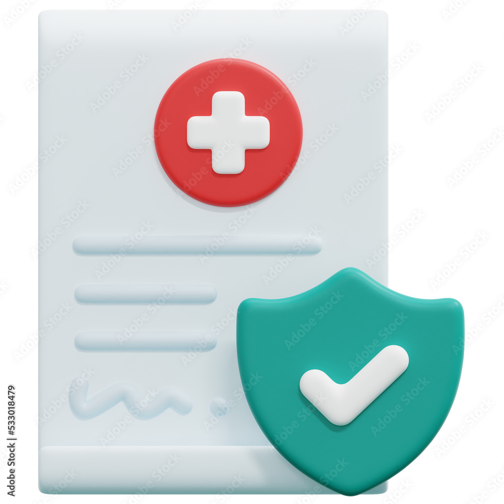 Obraz premium contract 3d render icon illustration