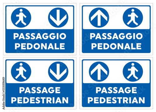 Passaggio pedonale, cartello, edilizia, cantiere, lavori, strada, avviso, segnaletica, ponteggi, edifici, aziende, cantieri, città, palazzi, opere murarie, architettura