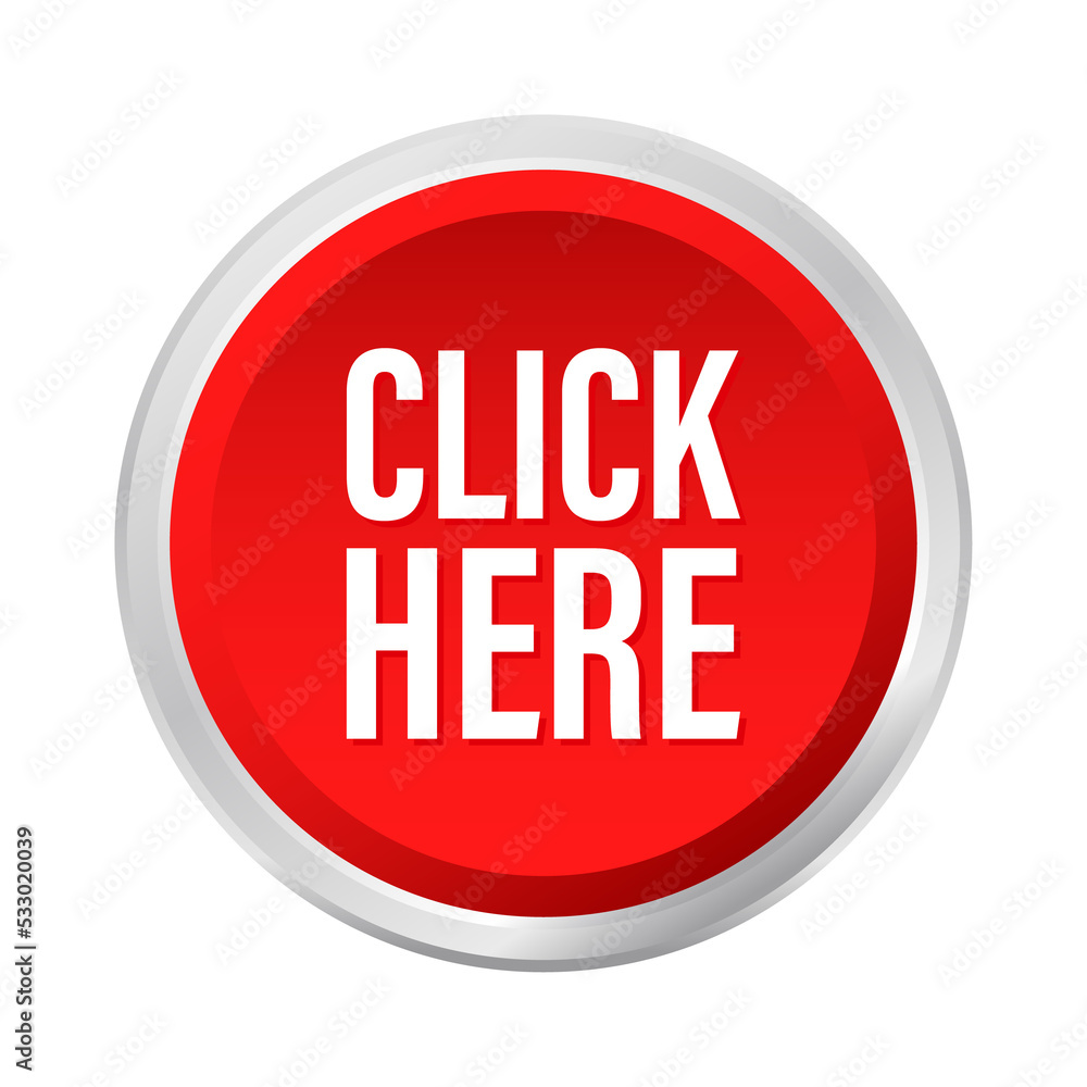 Click here button. Promotion sign. stock illustration Click here button. Promotion sign. stock illustration