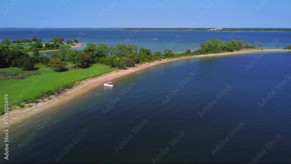 Man-made Lake in North Texas. An engineering marvel Man-made Lake in North Texas. An engineering marvel