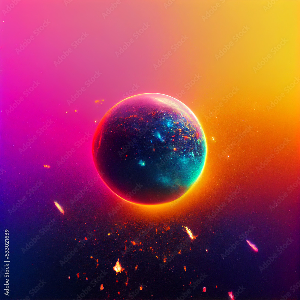 Naklejka premium colorful galaxy 