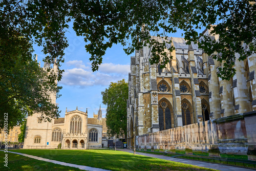 Canvas Print view of westminster abbey, london