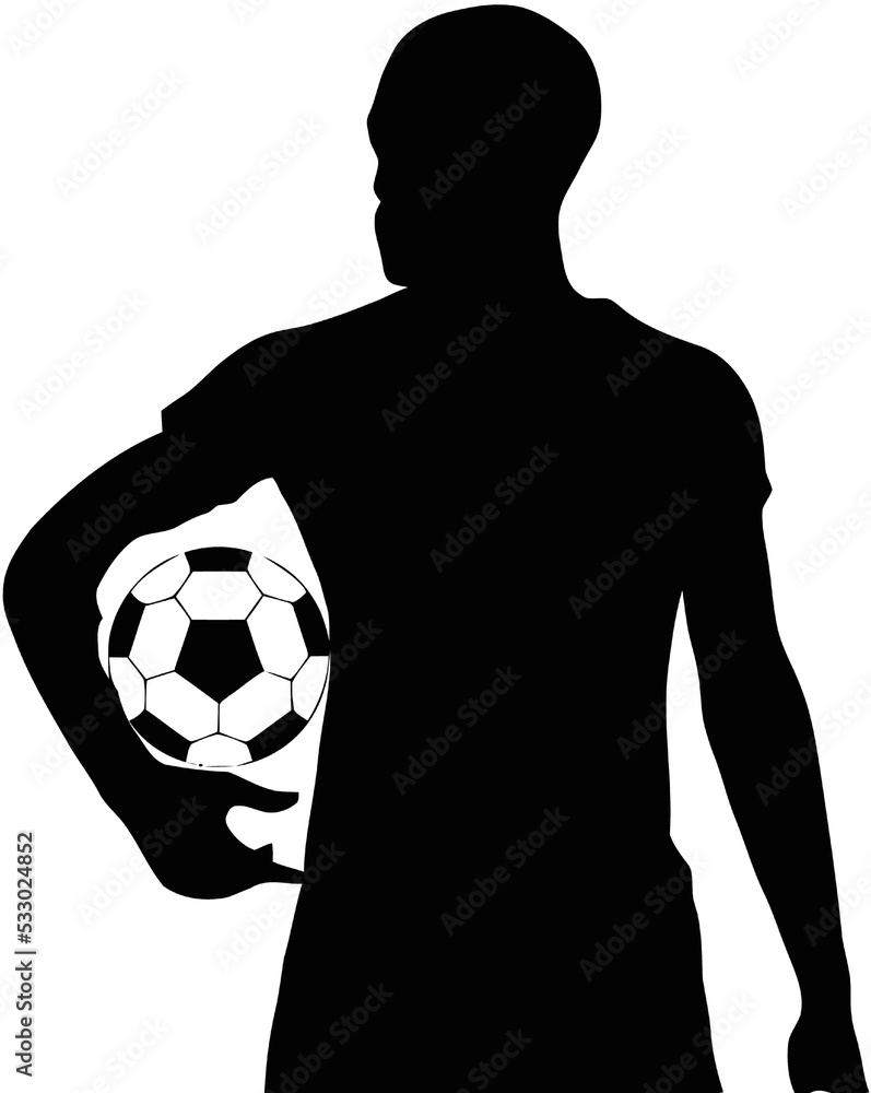 silhouette of football player in best action with transparent background silhouette of football player in best action with transparent background