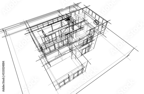 sketch of a house