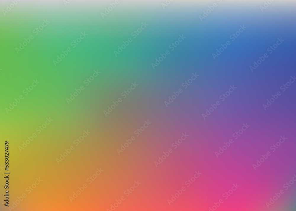 Abstract blurred gradient mesh background in vibrant rainbow colors. Colorful smooth banner template. Easy editable soft color vector illustration in EPS10