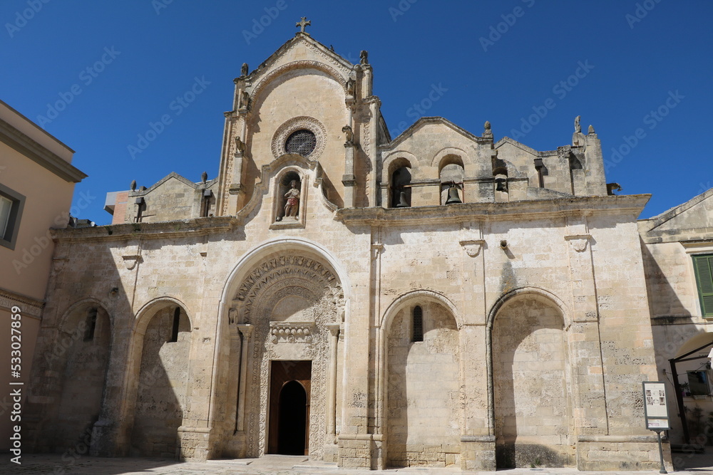 The San Giovanni Battista church in Matera, Italy
