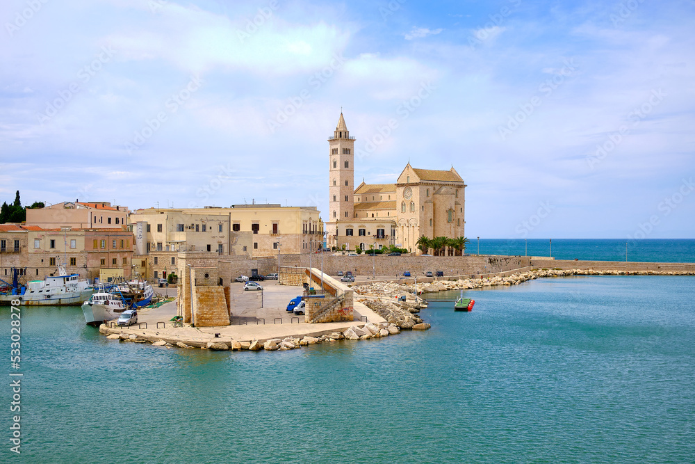 view of trani, with his famous cathedral and port view of trani, with his famous cathedral and port
