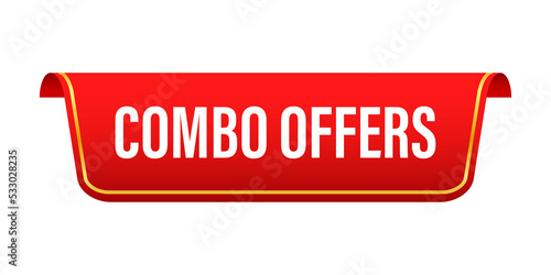 Obraz na plátně Combo offers banner design on white background
