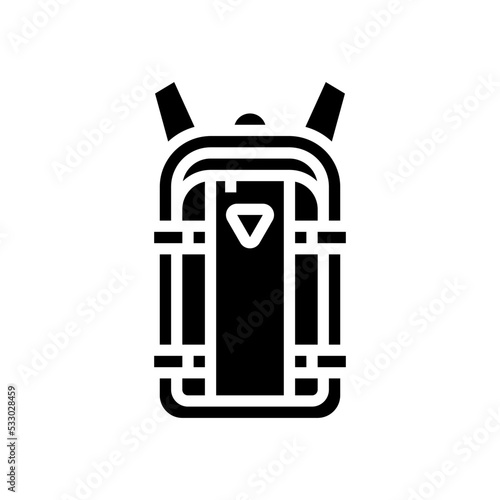 backpack motorcycle accessory glyph icon vector. backpack motorcycle accessory sign. isolated symbol illustration