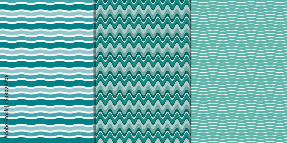 green colored seamless wavy pattern green colored seamless wavy pattern