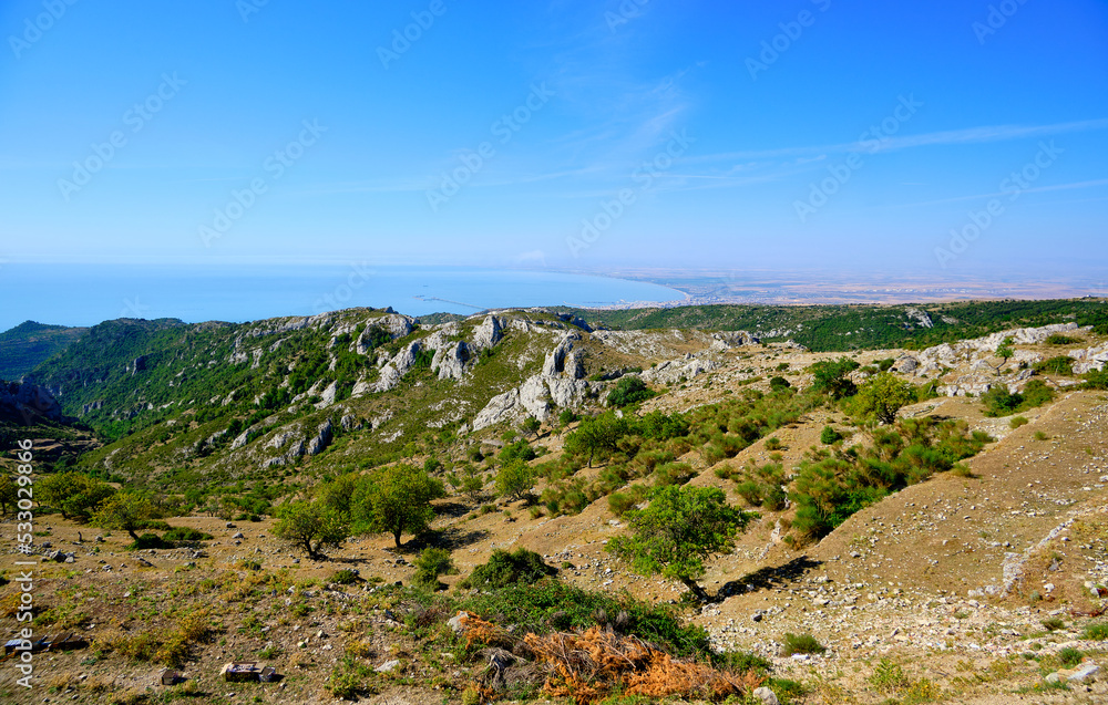 view of landscape of gargano, apulia, italy