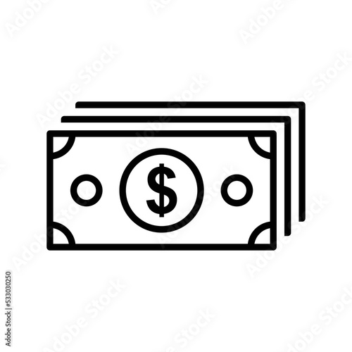 money icon vector design simple and clean