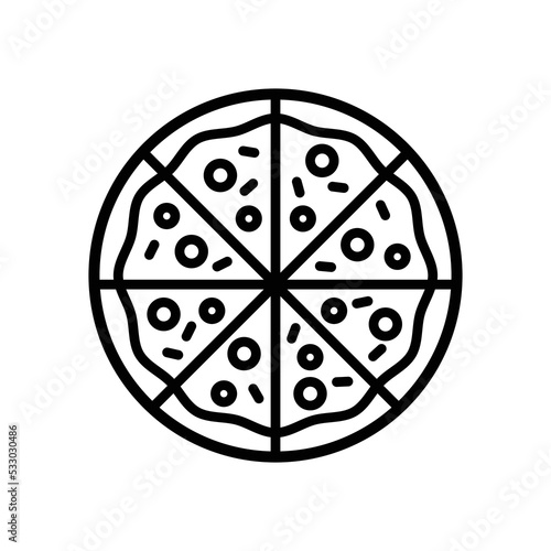 pizza icon vector design simple and clean