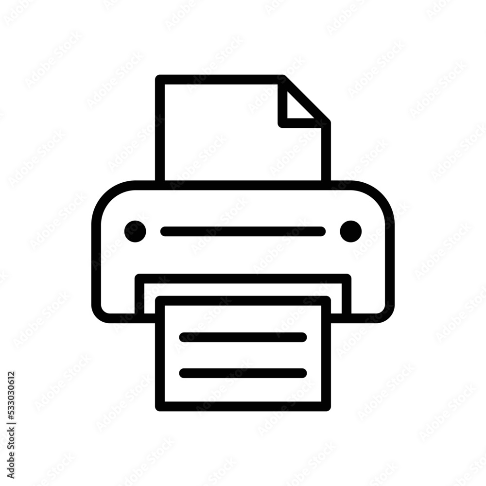 Printer icon vector design simple and clean Printer icon vector design simple and clean