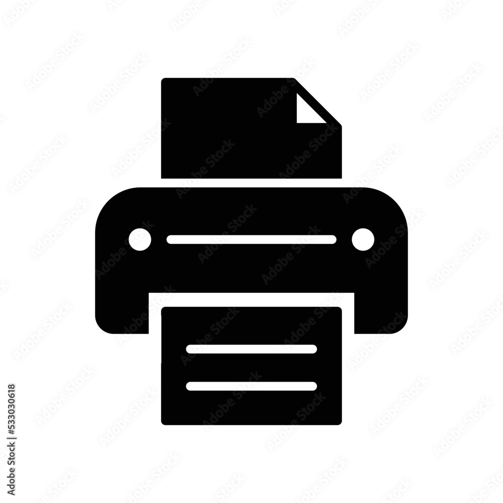 Printer icon vector design simple and clean