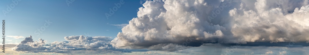 Fototapeta premium Fantastic clouds against blue sky, panorama