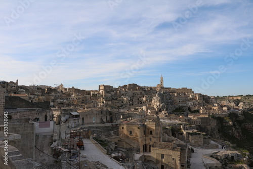 View of Matera in Italy