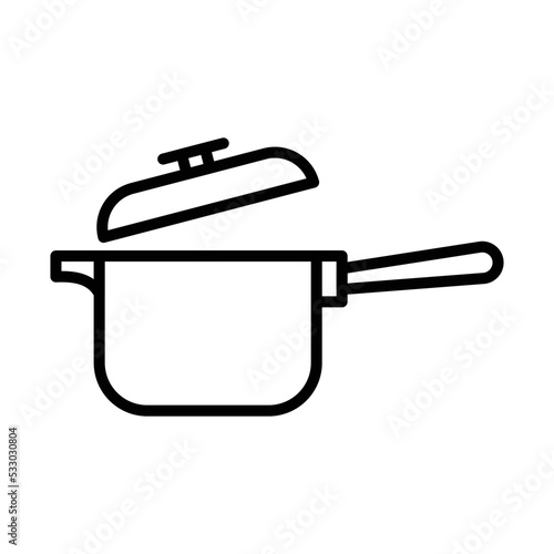 saucepan icon vector design simple and clean