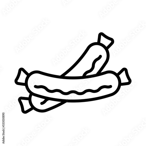 sausage icon vector design simple and clean