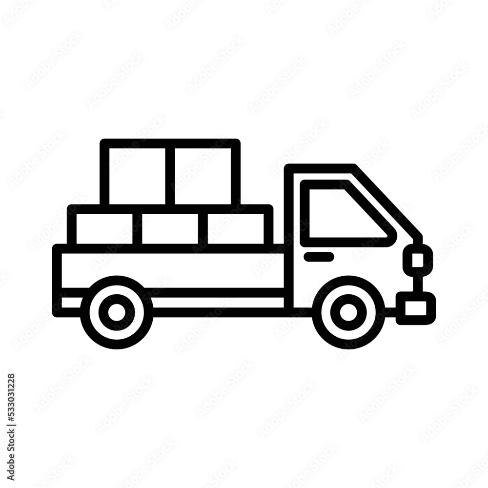 Fototapeta premium truck icon vector design simple and clean