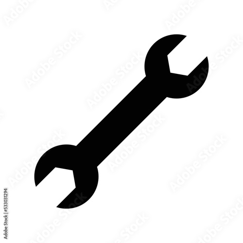 wrench icon vector design simple and clean