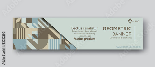 Banner design with geometric concept for your header, cover and linkedin	