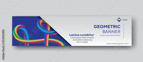 Banner design with geometric concept for your header, cover and linkedin	