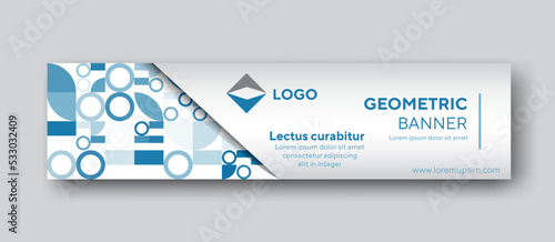 Banner design with geometric concept for your header, cover and linkedin	