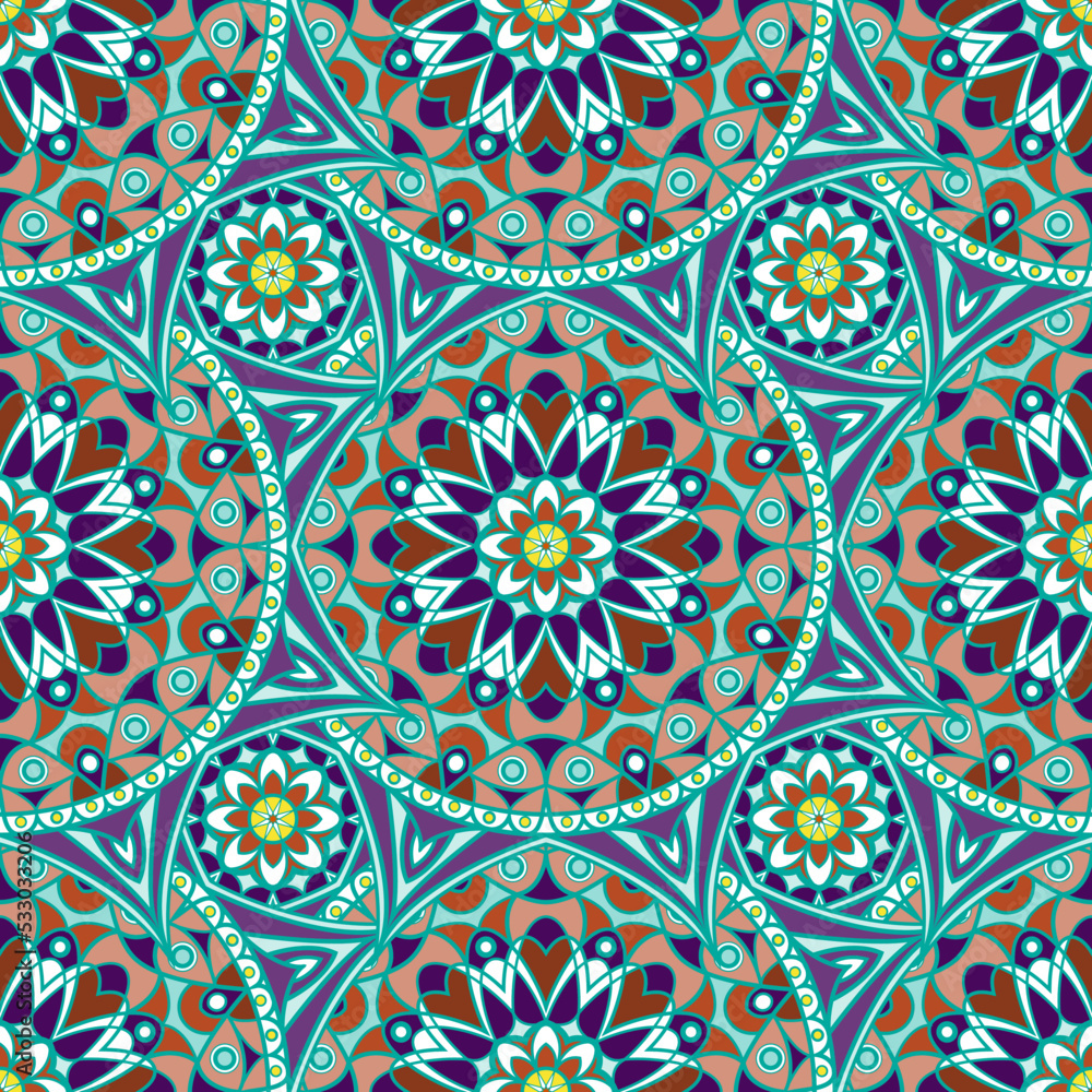Geometric decorative ornamental pattern. Morocco Seamless pattern. Traditional Islamic Design. Mosque decoration element.