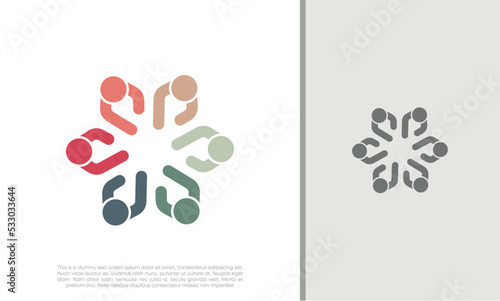 Global Community Logo Icon Elements Template. Community human Logo template vector. Community health care. Abstract Community logo.	
