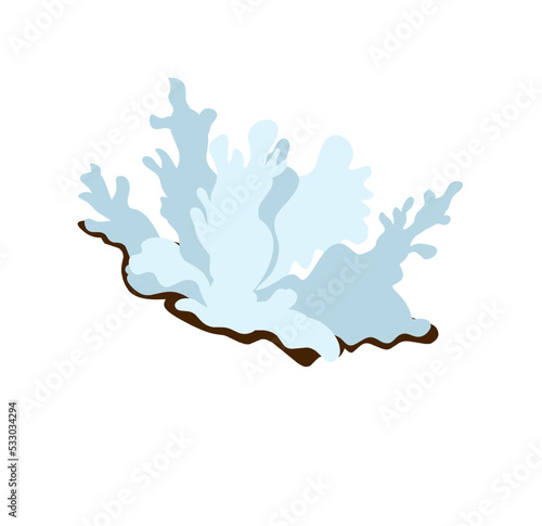 Snow fungus (Tremella fuciformis), edible and medicinal mushroom. Hand drawn botanical vector illustration