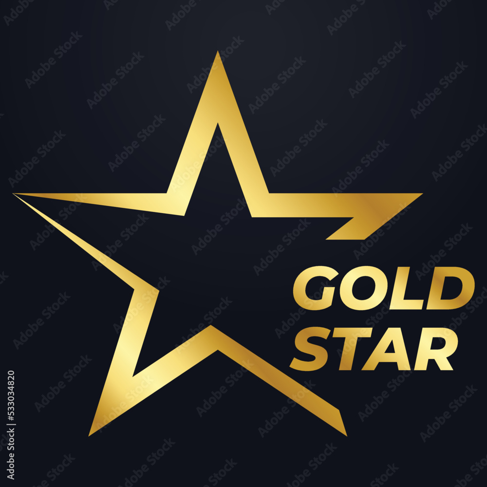 Luxury Golden star logo Symbol Vector designs template, Elegant Style Star logo designs with Black Background. eps vector file Luxury Golden star logo Symbol Vector designs template, Elegant Style Star logo designs with Black Background. eps vector file