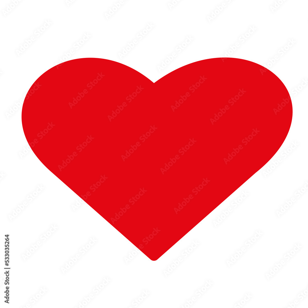 The heart is isolated on a white background. A symbol of love. valentine's day. Heart shape Icon or logo. Cute simple modern design