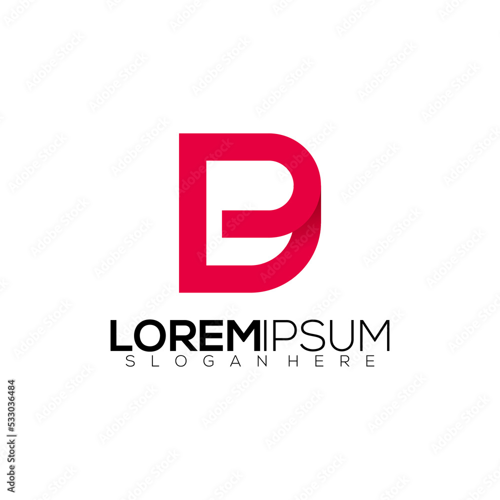 Letter PB logo modern lineart
