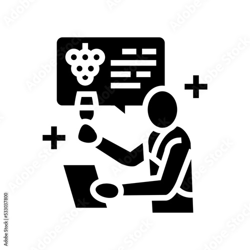 sommelier profession glyph icon vector. sommelier profession sign. isolated symbol illustration