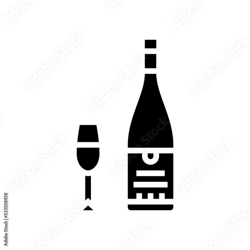 sauvignon blanc white wine glyph icon vector. sauvignon blanc white wine sign. isolated symbol illustration