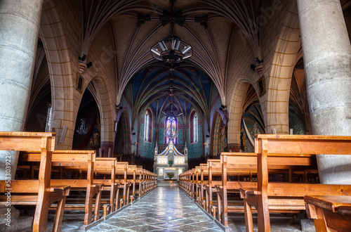 Interior of the Saint-Germain-d Auxerre Church  Navarrenx