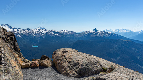 Panoramic view from top of Whistler mountain, British Columbia, Canada © Karine
