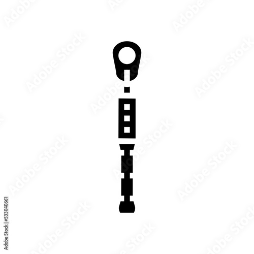 torque wrench tool glyph icon vector. torque wrench tool sign. isolated symbol illustration