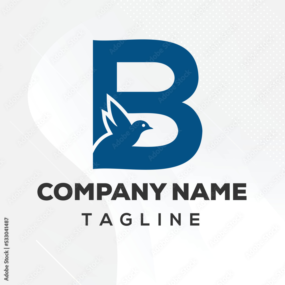 B Letter Alphabet Creative Abstract and Minimalist Logo for All Types of Corporate Company or Business B Letter Alphabet Creative Abstract and Minimalist Logo for All Types of Corporate Company or Business