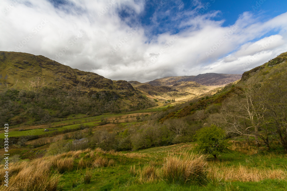 Nant Gwynant Pass, Snowdonia, North Wales, UK, landscape