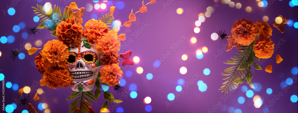 Dia De Los Muertos Banner Day Of The Dead Dia De Los Muertos Banner