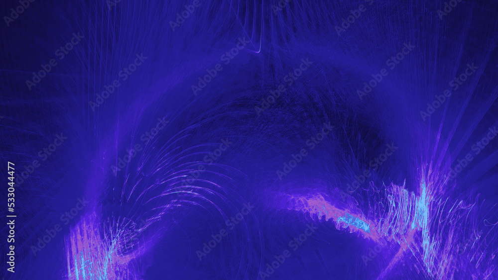Naklejka premium Abstract Patterns On Dark Background With Blue And Purple Lines