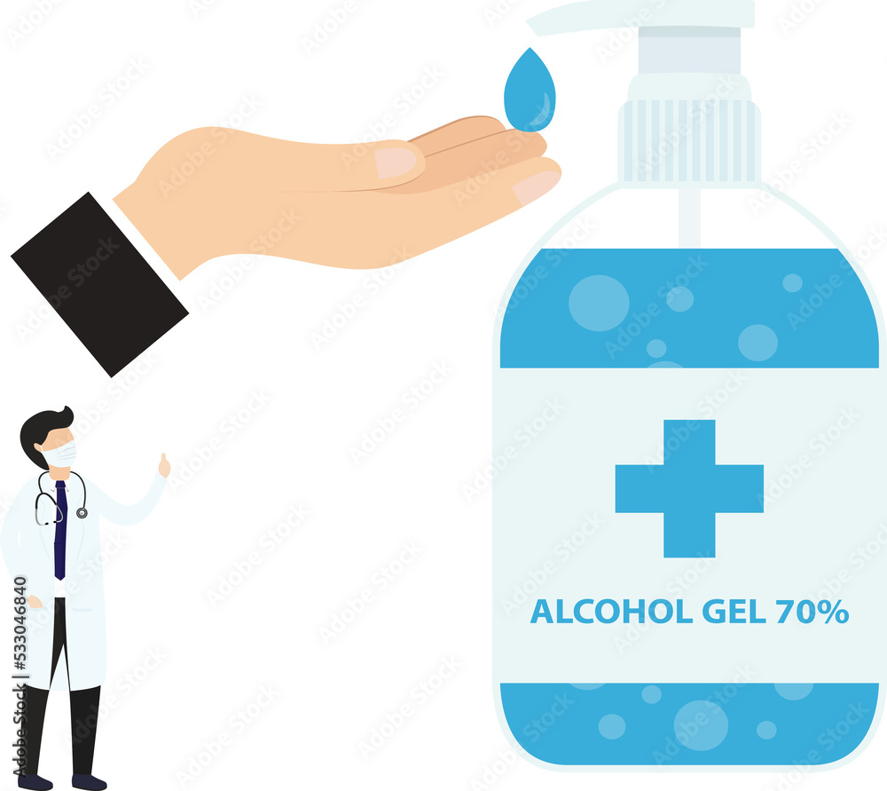 Doctor is recommended to use an alcohol gel. Alcohol gel. Hand wash gel. Doctor is recommended to use an alcohol gel. Alcohol gel. Hand wash gel.