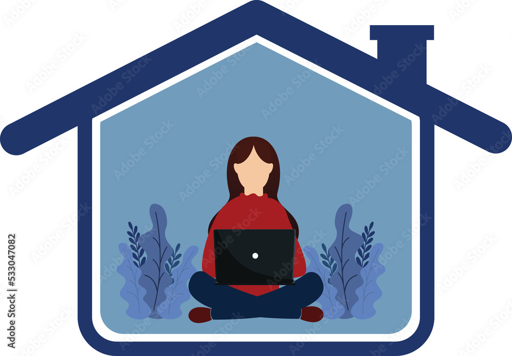 Obraz premium Work from home.