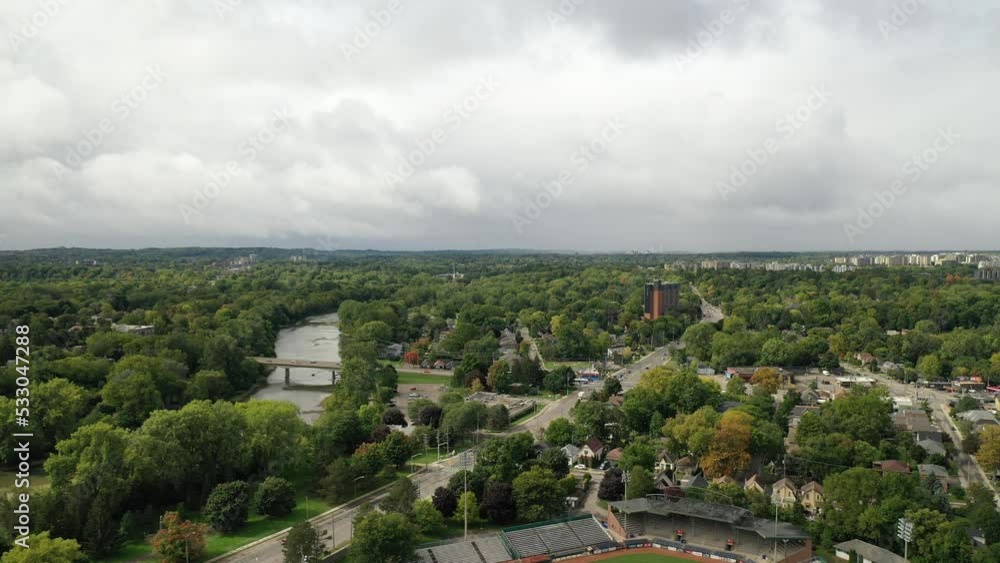 landscape with clouds baseball stadium drone landscape with clouds baseball stadium drone