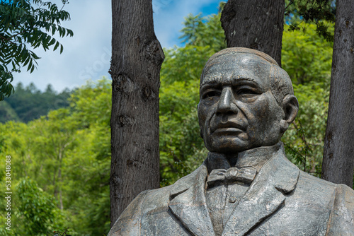 Картината върху платно Statue of Benito Juarez, at Guelatao, Oaxaca, Mexico