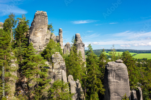 Rock city in the Adrspach Rocks, part of the Adrspach-Teplice Landscape Park in the Czech Republic
