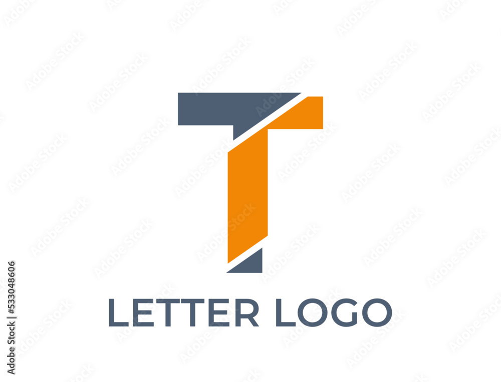 letter t logo design. typography alphabet logotype. isolated vector image - obrazy, fototapety, plakaty 